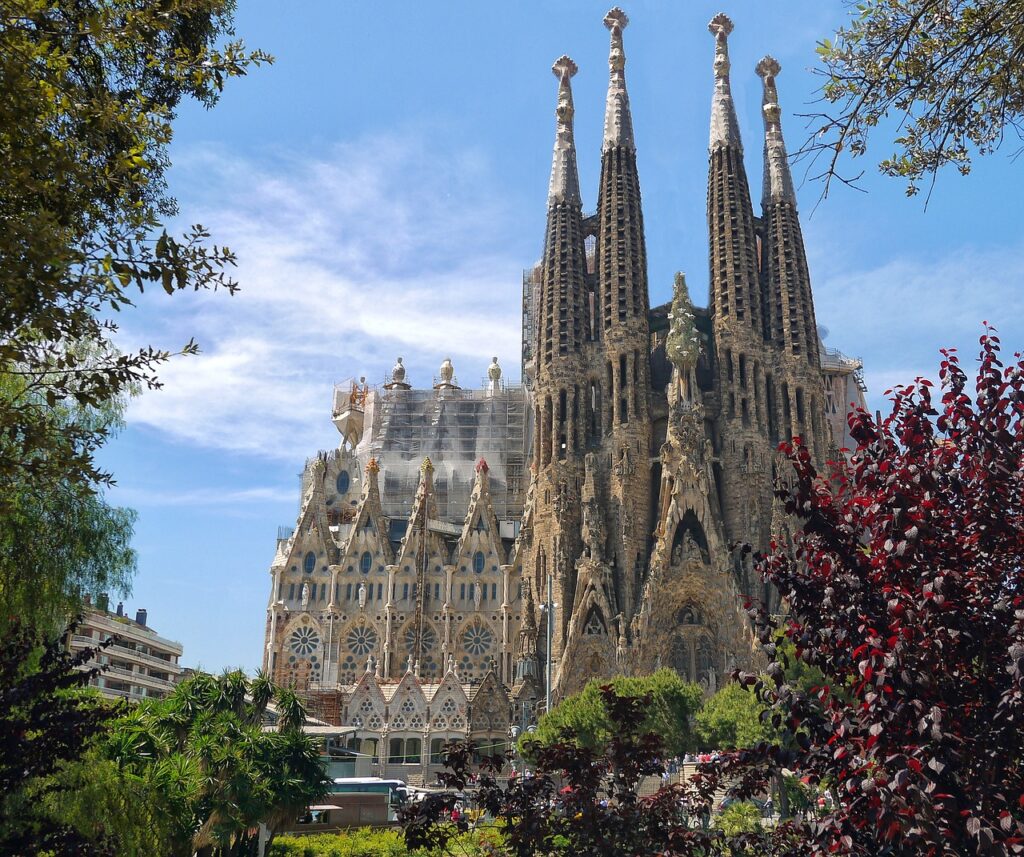 Sagrada família, Cathedral is a good option for budget-friendly family vacation destinations in Europe